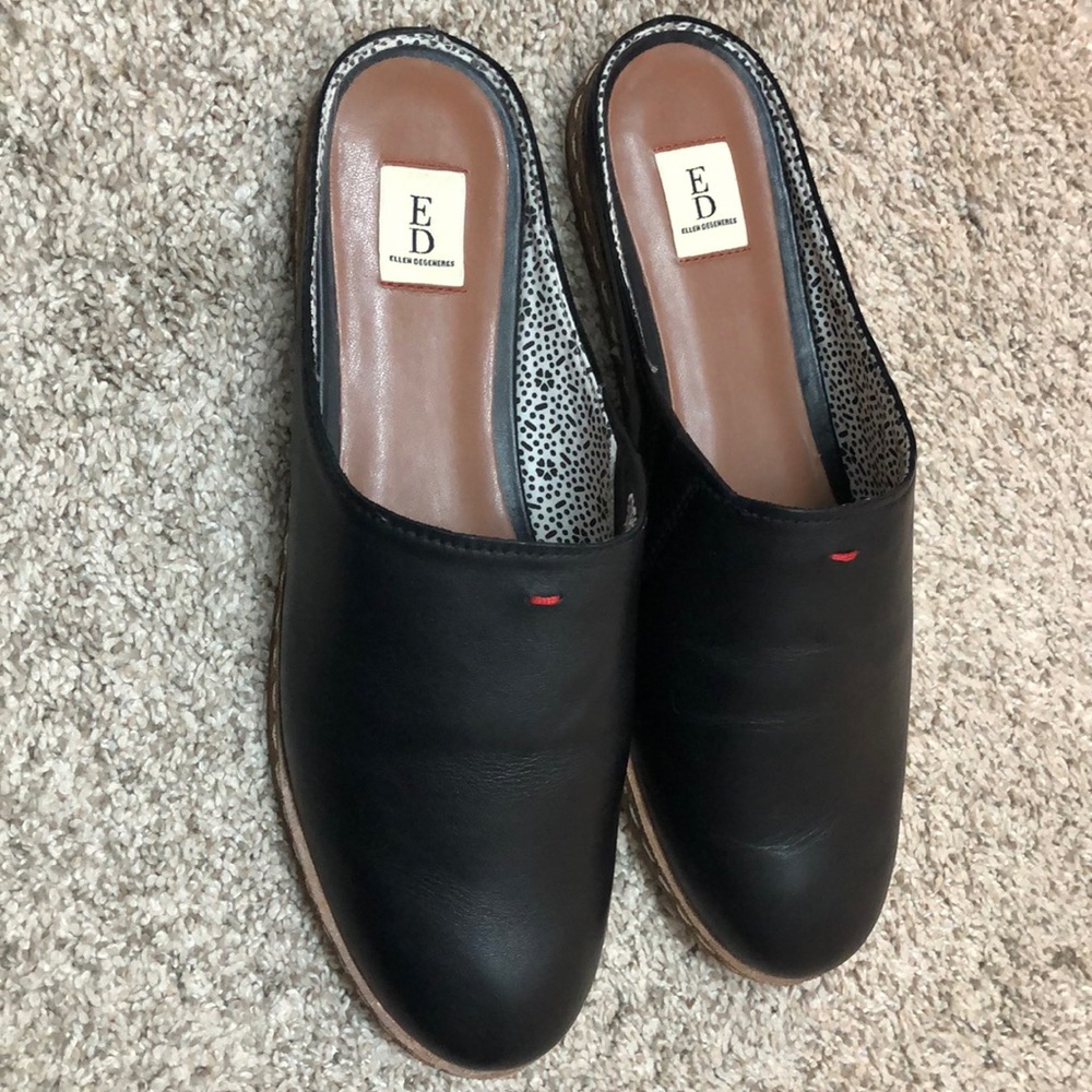 Ellen Degeneres ED Black Leather shoes